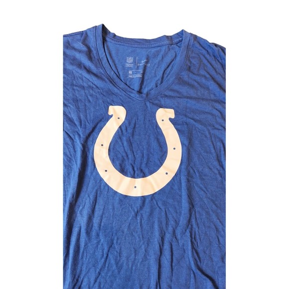 Nike Indianapolis Colts Dri-Fit T-Shirt Womens Size S Blue Team Apparel NFL - Picture 6 of 8